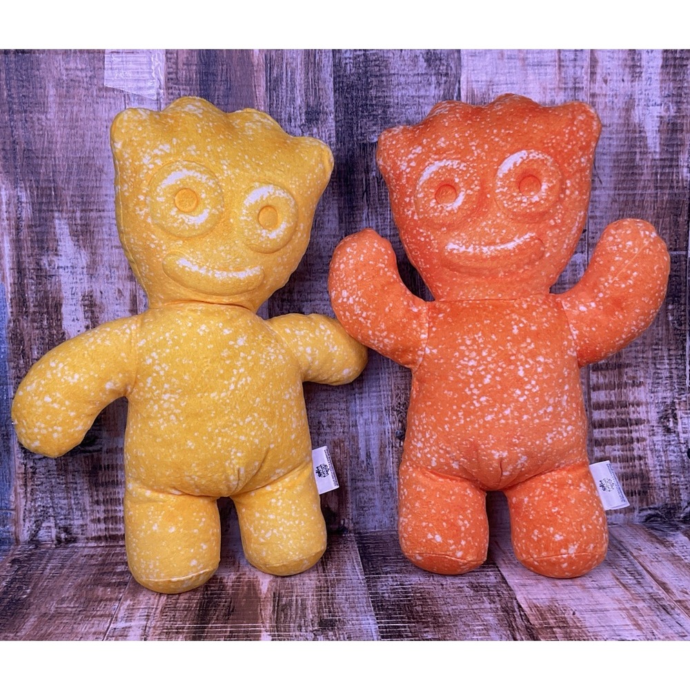 Sour Patch Kids Plush Orange/Yellow Lot Of 2 Candy Characters 15.5" Toys